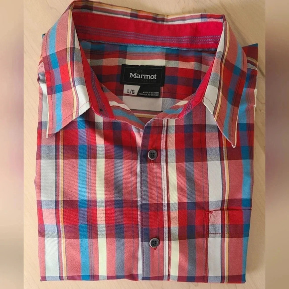 NEW! MARMOT Short Sleeves Plaid Shirt - Picture 4 of 10